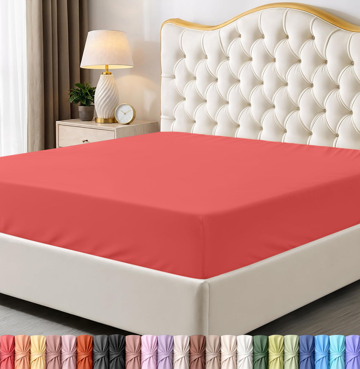 Fitted Sheet, Ultra Soft Fits Up to 16 Inch Deep Pocket