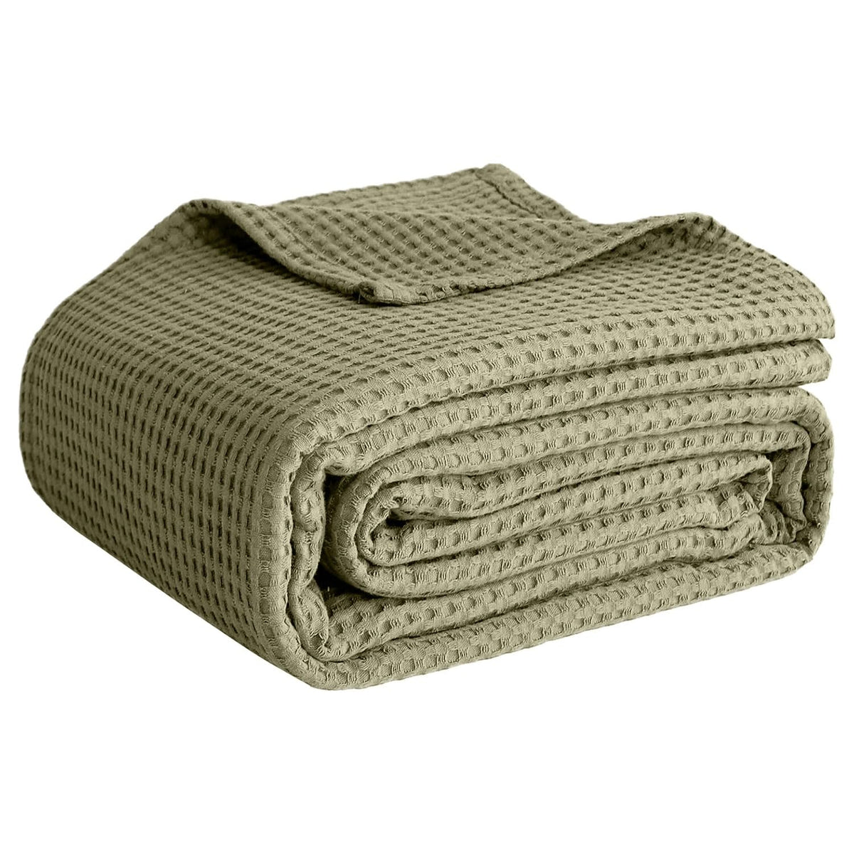 100% Cotton Waffle-Weave Lightweight Summer Bed Blanket