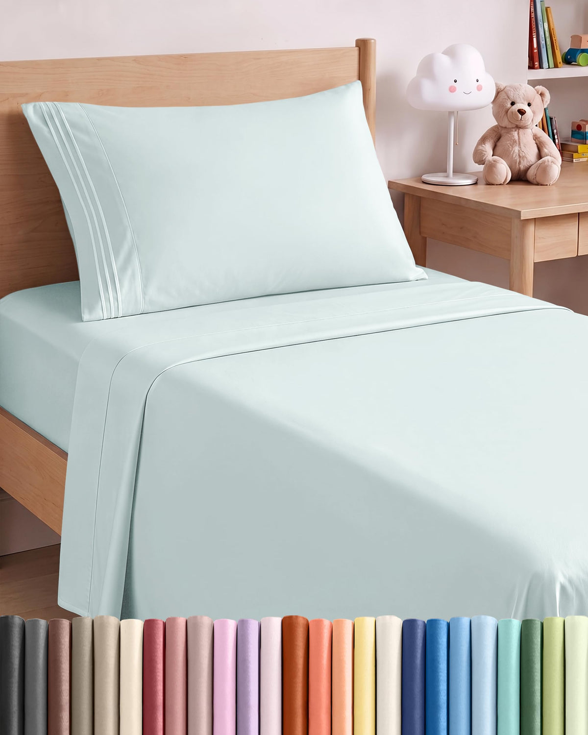 CGK Unlimited 4 Piece Sheet Set - Ultra-Soft, Breathable & Cooling Bed Sheets Set - Hotel Luxury Bedding for Women & Men with Deep Pockets - Wrinkle & Fade Free - Oeko-Tex