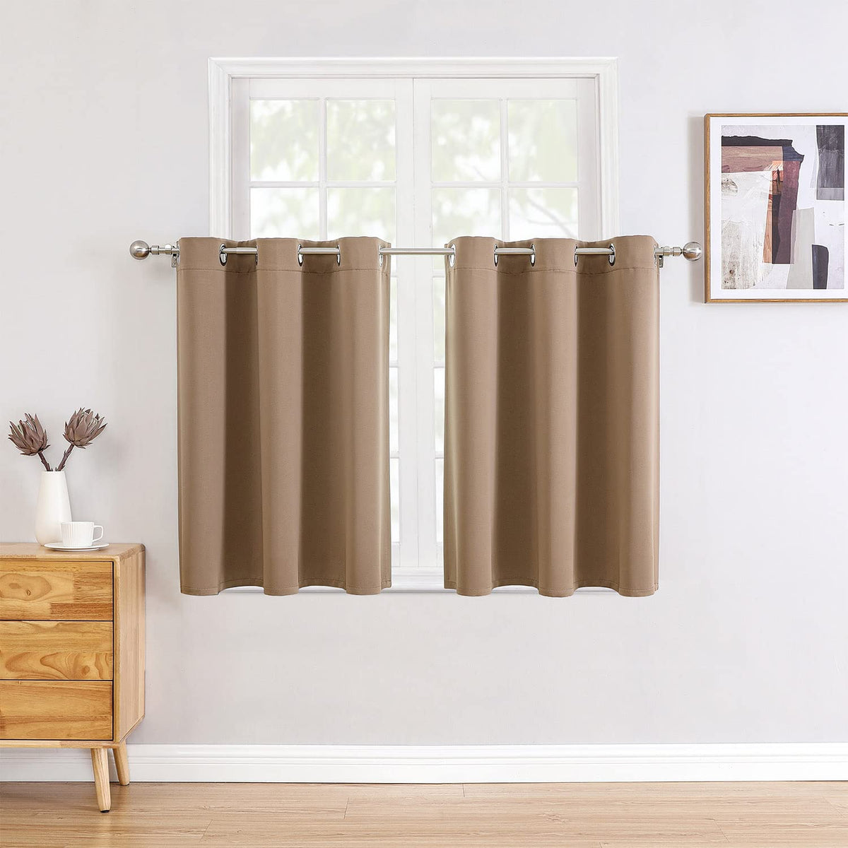 ChrisDowa 2-Panel Thermal Insulated Blackout Curtains