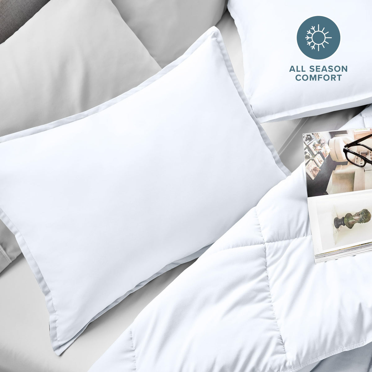Bare Home Microfiber Pillow Sham Covers