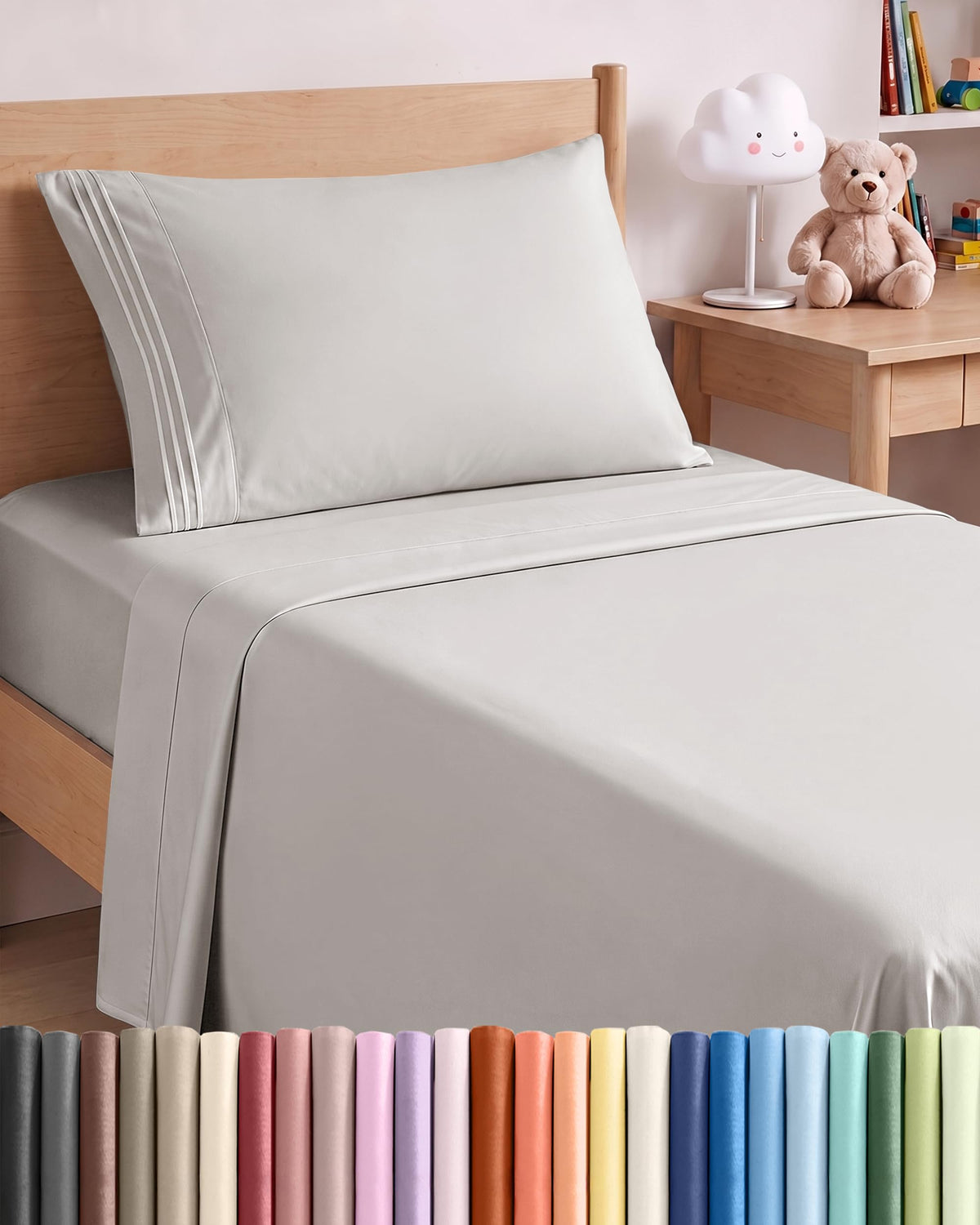 CGK Unlimited 4 Piece Sheet Set - Ultra-Soft, Breathable & Cooling Bed Sheets Set - Hotel Luxury Bedding for Women & Men with Deep Pockets - Wrinkle & Fade Free - Oeko-Tex