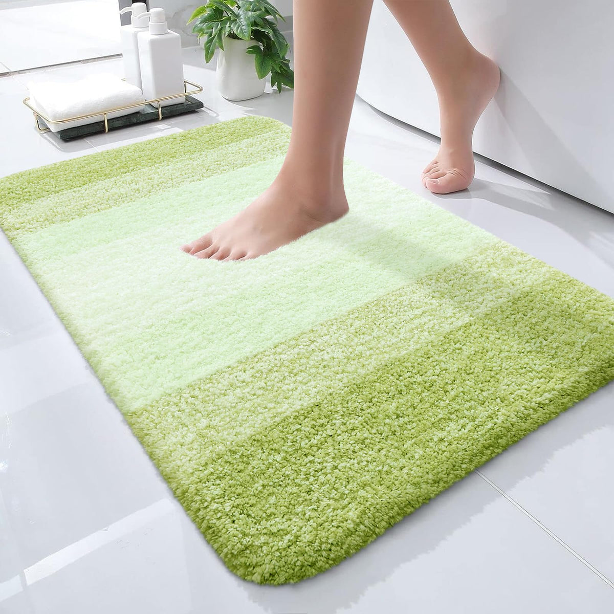 OLANLY Extra-Soft Absorbent Microfiber Bathroom Rug Mat