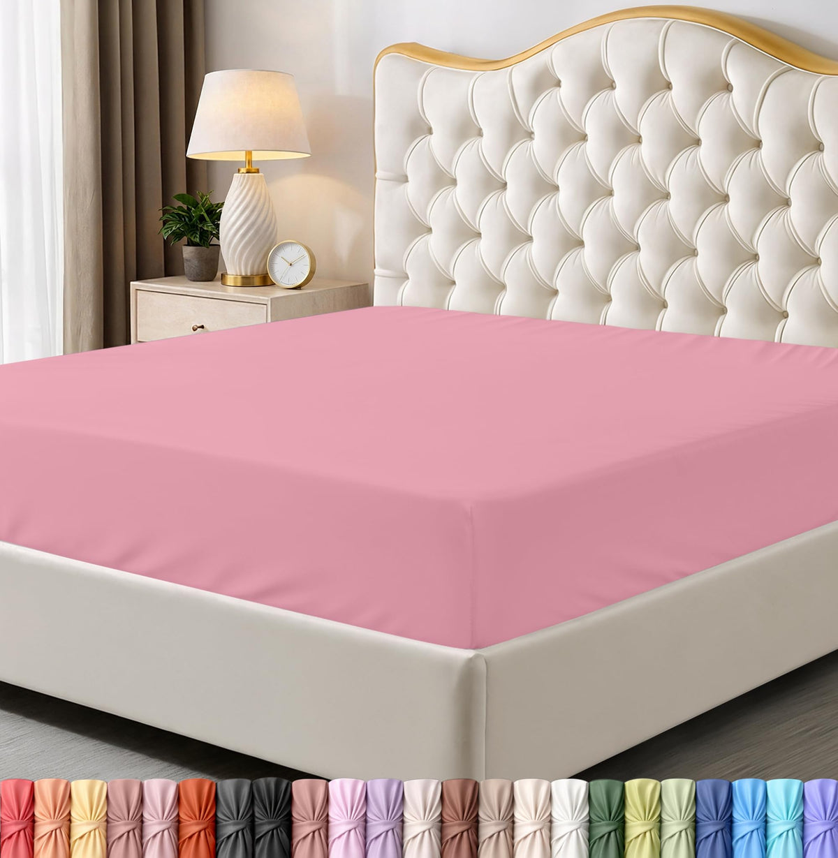 Fitted Sheet, Ultra Soft Fits Up to 16 Inch Deep Pocket