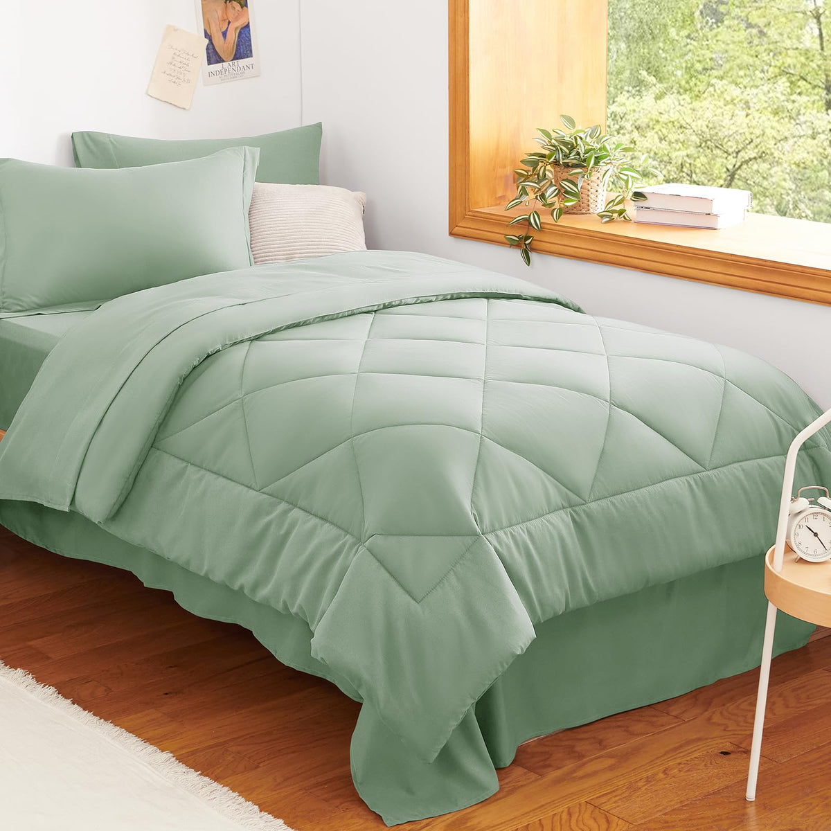 CozyLux Comforter Set, Down Alternative Bedding Set with Sheets, 5/7 Pieces