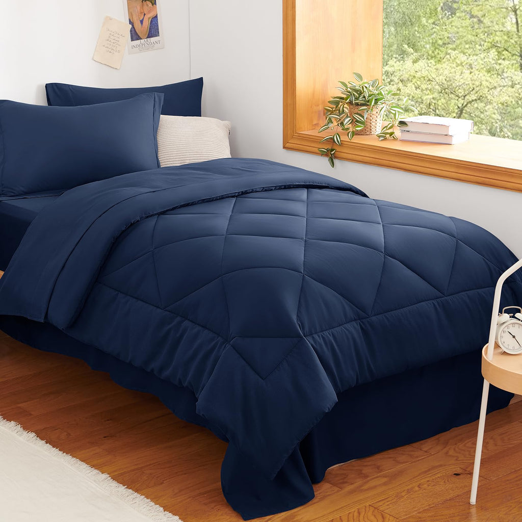 CozyLux Comforter Set, Down Alternative Bedding Set with Sheets, 5/7 Pieces