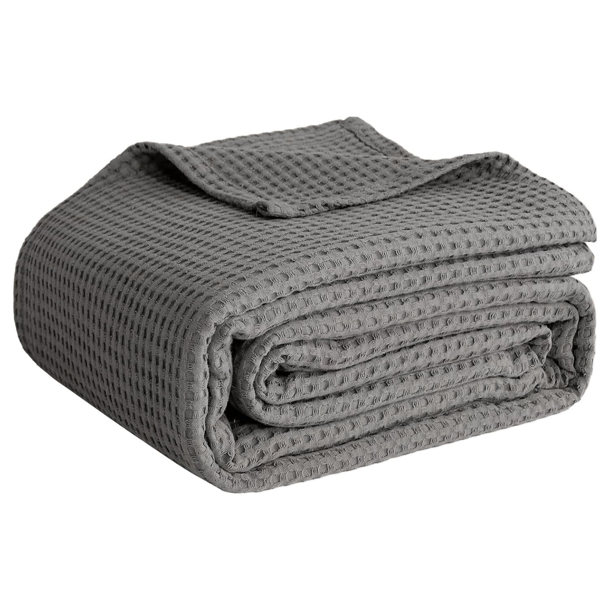 100% Cotton Waffle-Weave Lightweight Summer Bed Blanket