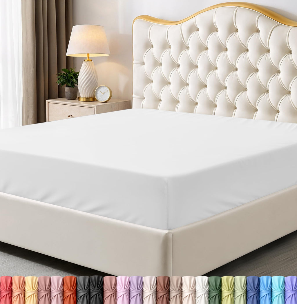 Fitted Sheet, Ultra Soft Fits Up to 16 Inch Deep Pocket