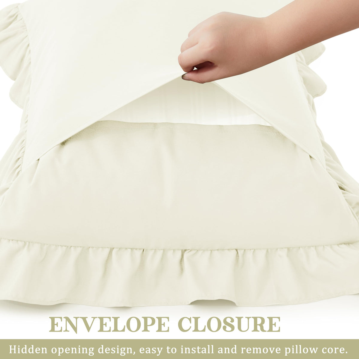 KKJIAF Ruffle Pillow Cases