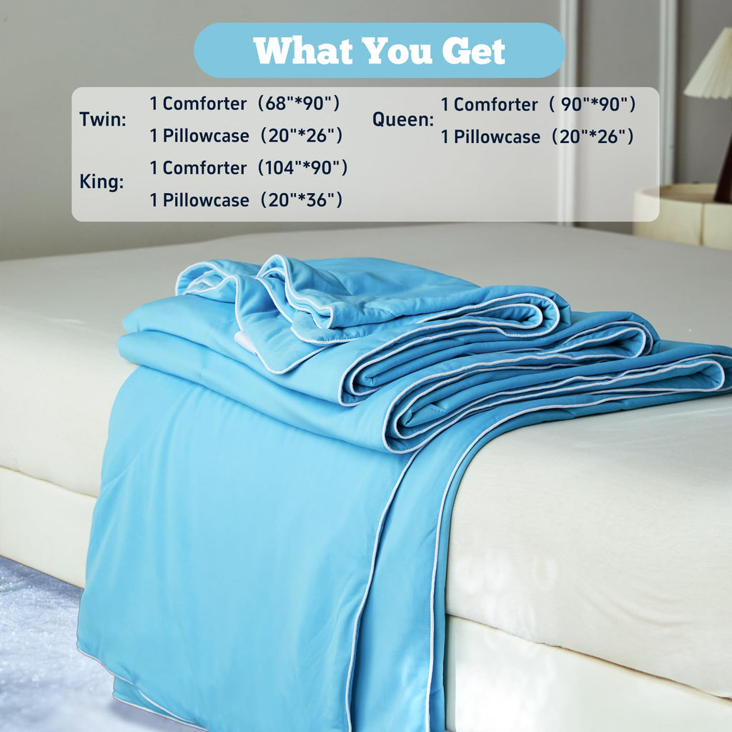 DOWNCOOL Lightweight Cooling Comforter for Hot Sleepers
