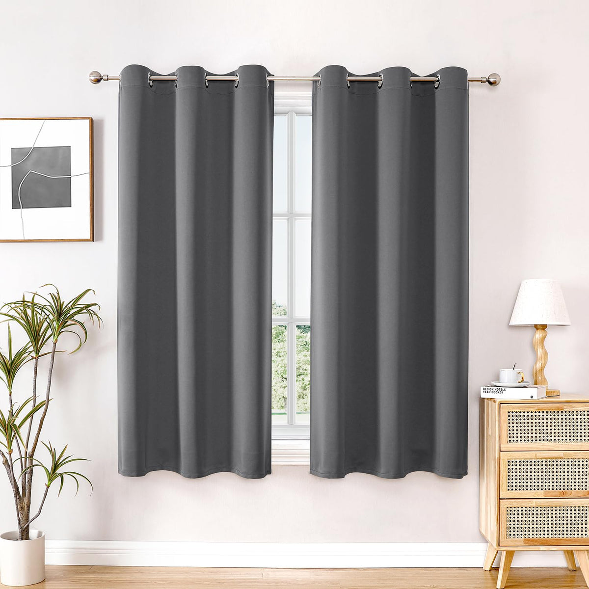 ChrisDowa 2-Panel Thermal Insulated Blackout Curtains