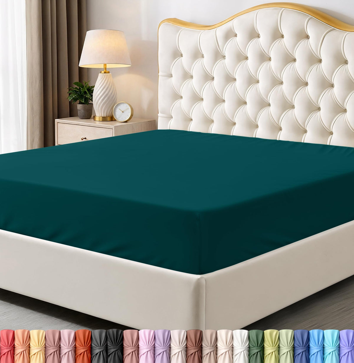 Fitted Sheet, Ultra Soft Fits Up to 16 Inch Deep Pocket