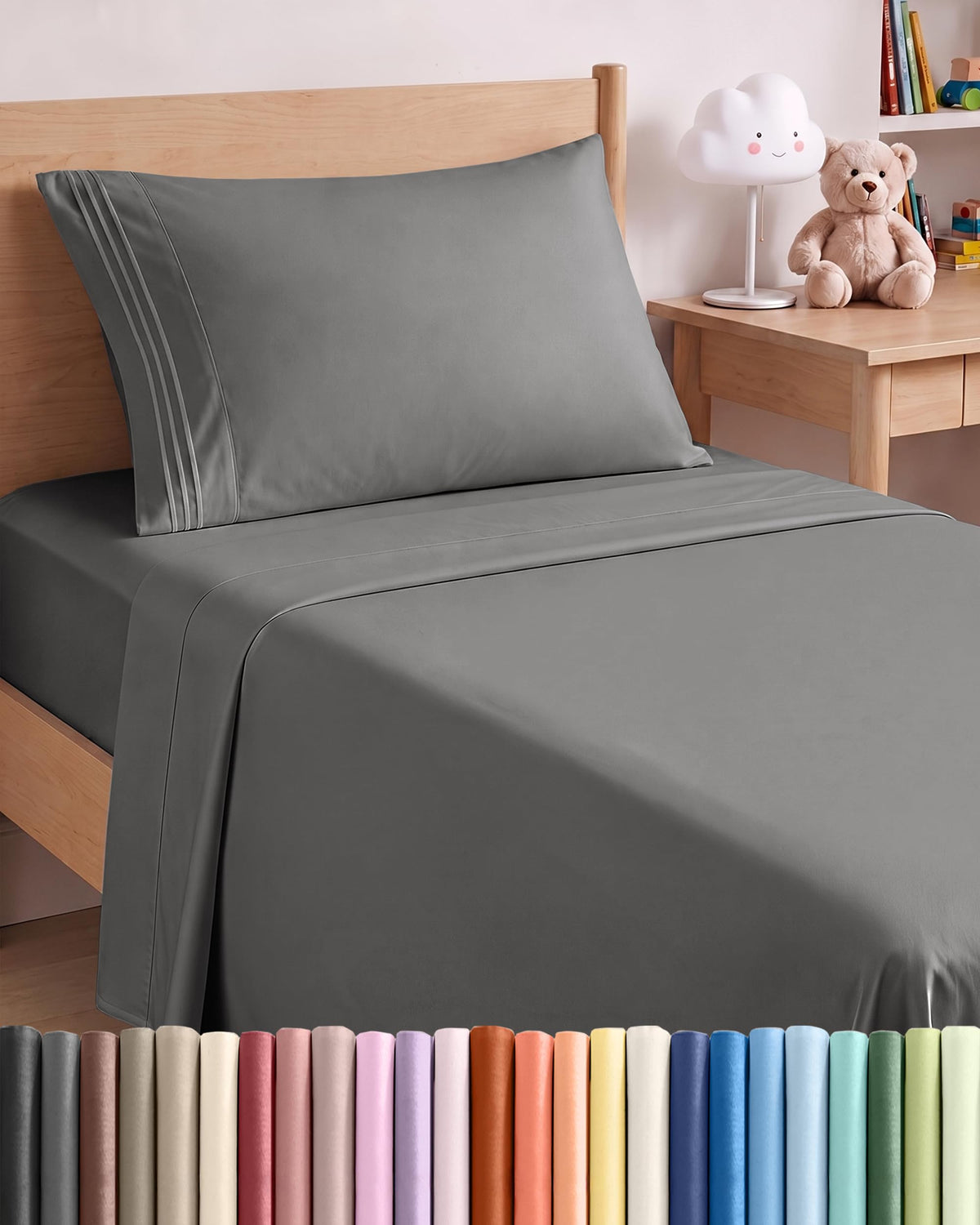 CGK Unlimited 4 Piece Sheet Set - Ultra-Soft, Breathable & Cooling Bed Sheets Set - Hotel Luxury Bedding for Women & Men with Deep Pockets - Wrinkle & Fade Free - Oeko-Tex