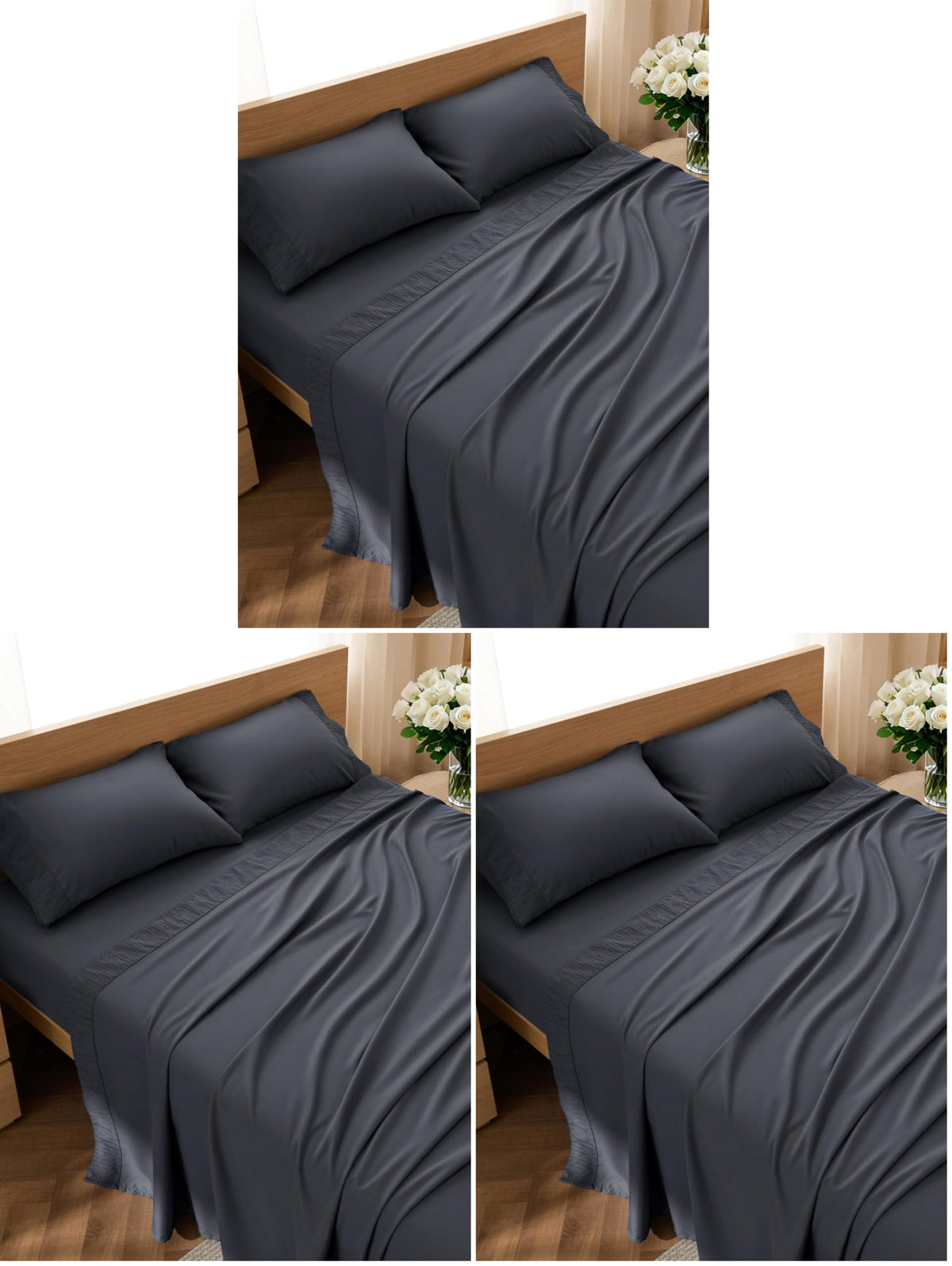 Bedsure Sheet Set - Soft Sheets - Breathable & Cooling - Hotel Luxury - Easy Care Polyester Microfiber Bedding