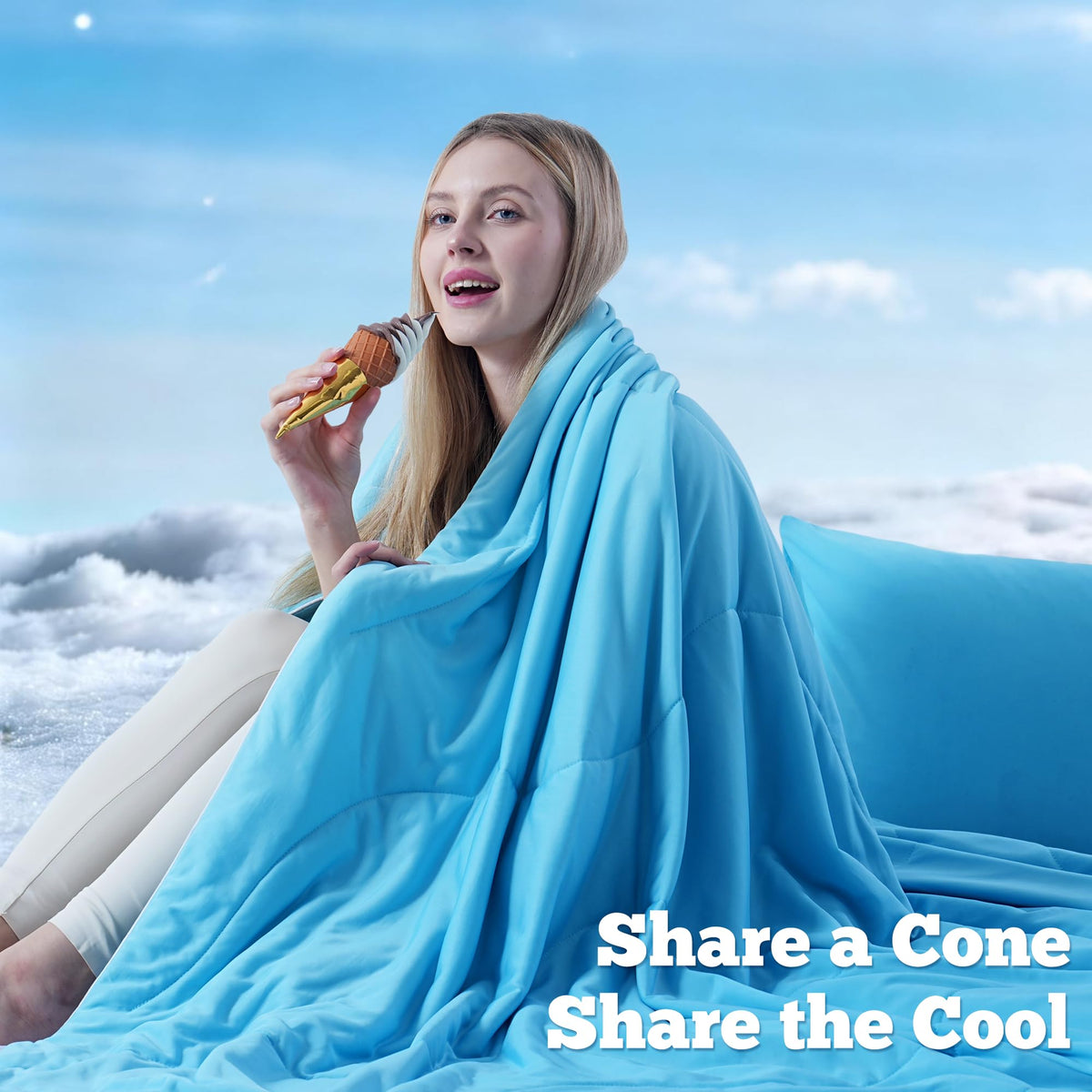 DOWNCOOL Lightweight Cooling Comforter for Hot Sleepers