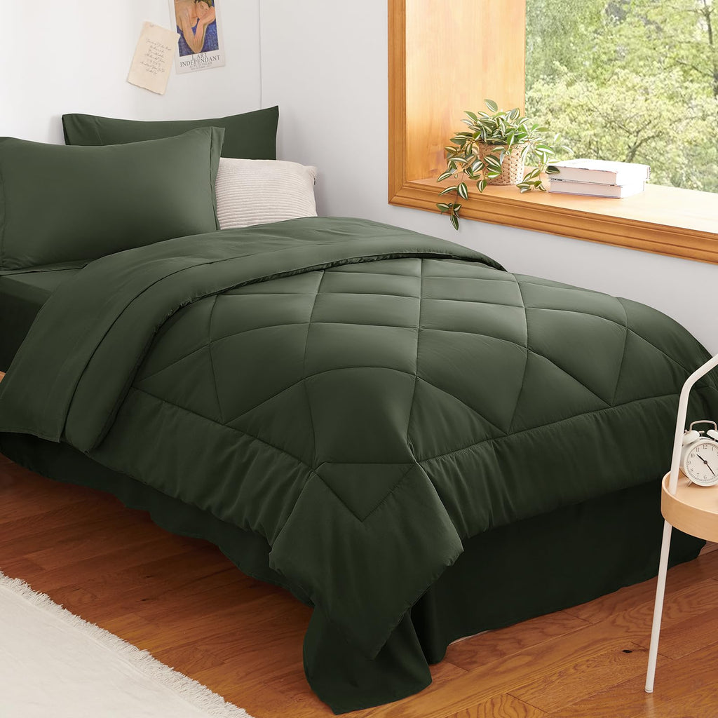 CozyLux Comforter Set, Down Alternative Bedding Set with Sheets, 5/7 Pieces