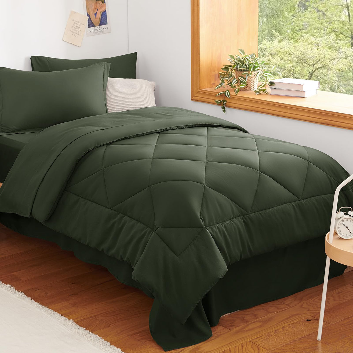 CozyLux Comforter Set, Down Alternative Bedding Set with Sheets, 5/7 Pieces
