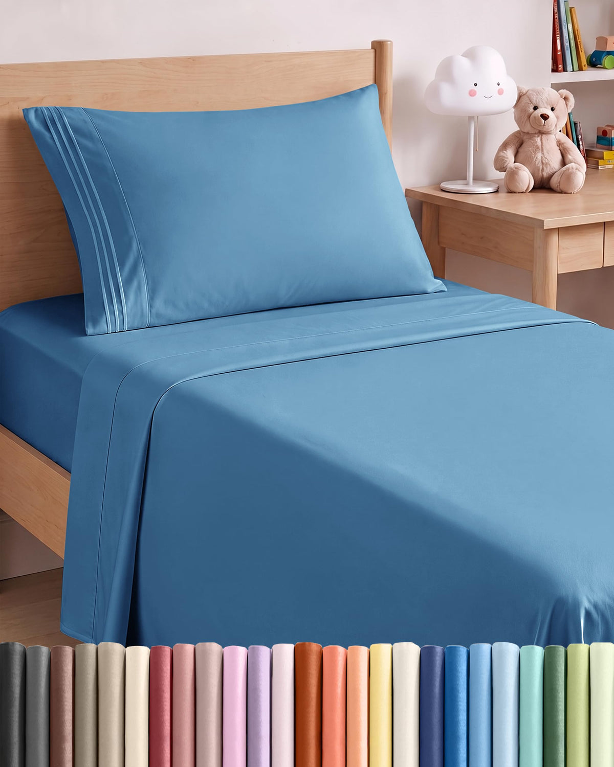 CGK Unlimited 4 Piece Sheet Set - Ultra-Soft, Breathable & Cooling Bed Sheets Set - Hotel Luxury Bedding for Women & Men with Deep Pockets - Wrinkle & Fade Free - Oeko-Tex