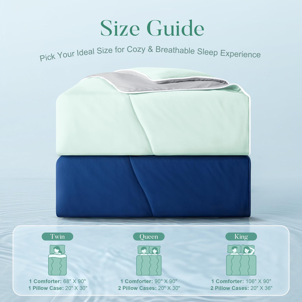 AQUZIN Lightweight Breathable Silky Cooling Comforter
