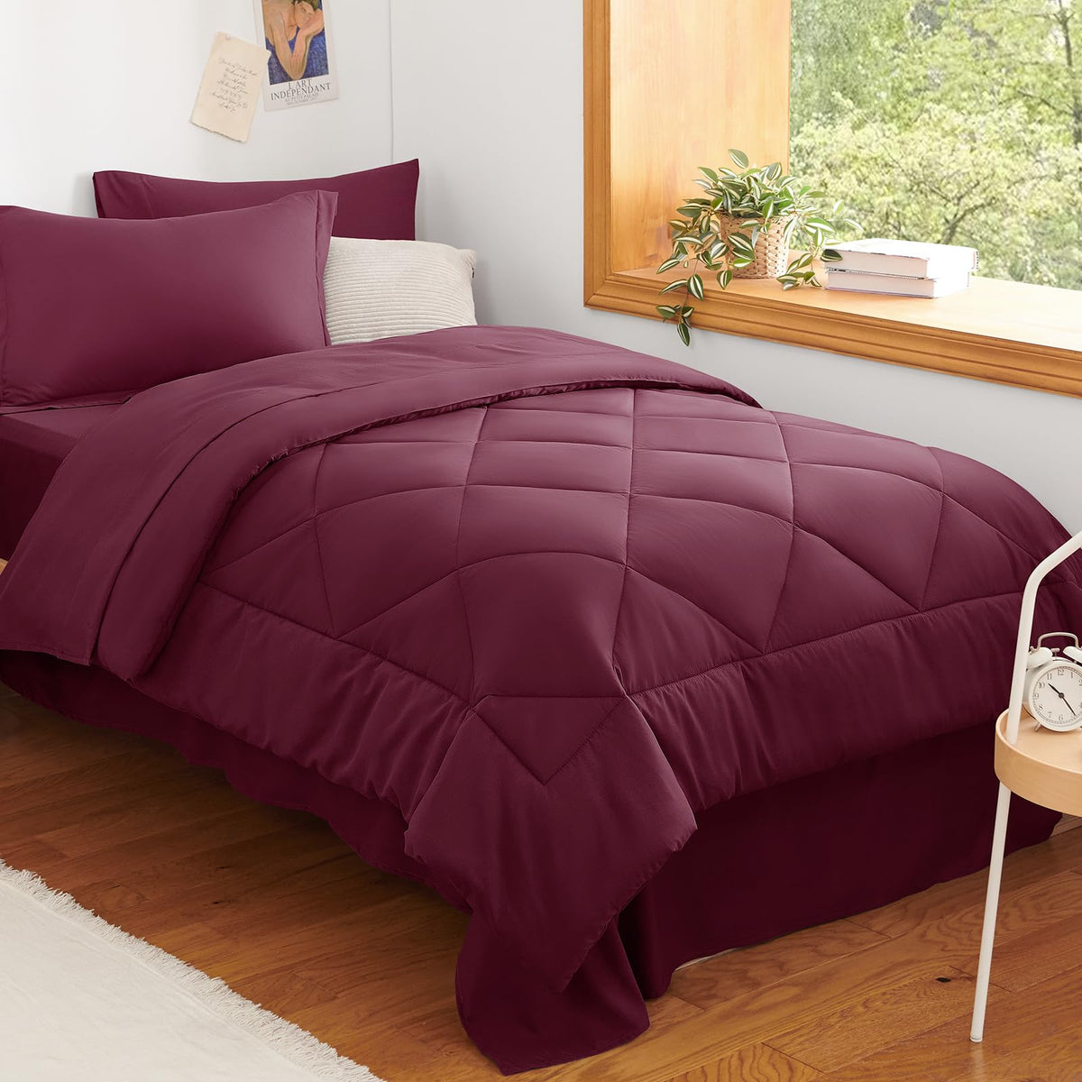 CozyLux Comforter Set, Down Alternative Bedding Set with Sheets, 5/7 Pieces