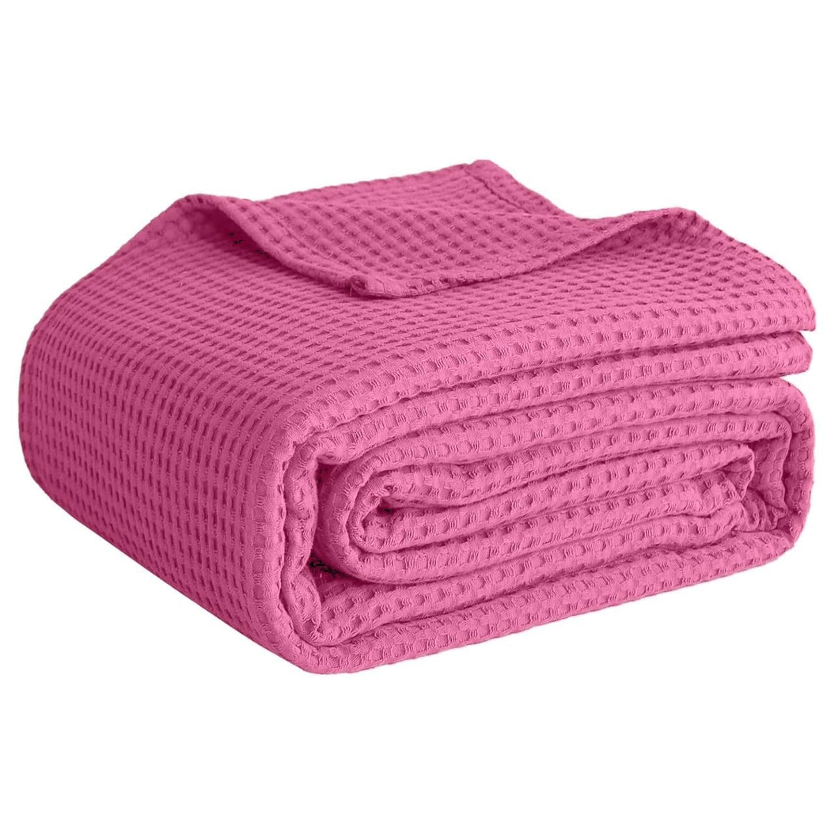 100% Cotton Waffle-Weave Lightweight Summer Bed Blanket