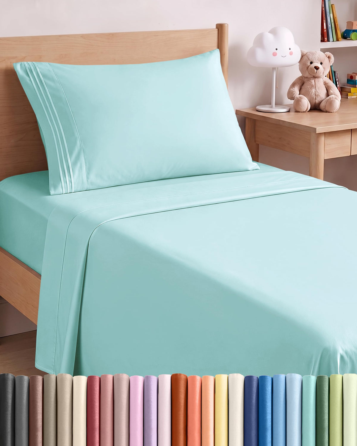 CGK Unlimited 4 Piece Sheet Set - Ultra-Soft, Breathable & Cooling Bed Sheets Set - Hotel Luxury Bedding for Women & Men with Deep Pockets - Wrinkle & Fade Free - Oeko-Tex