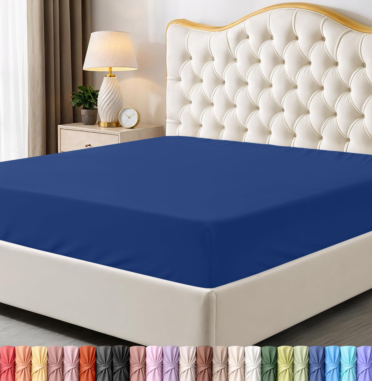 Fitted Sheet, Ultra Soft Fits Up to 16 Inch Deep Pocket