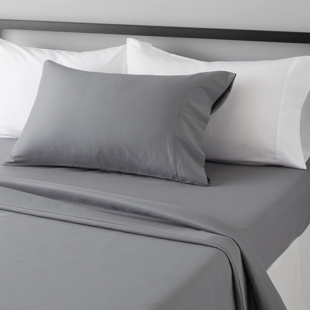 Amazon Basics Lightweight Super Soft Easy Care Microfiber 4-Piece Bed Sheet Set with 14-Inch Deep Pocket