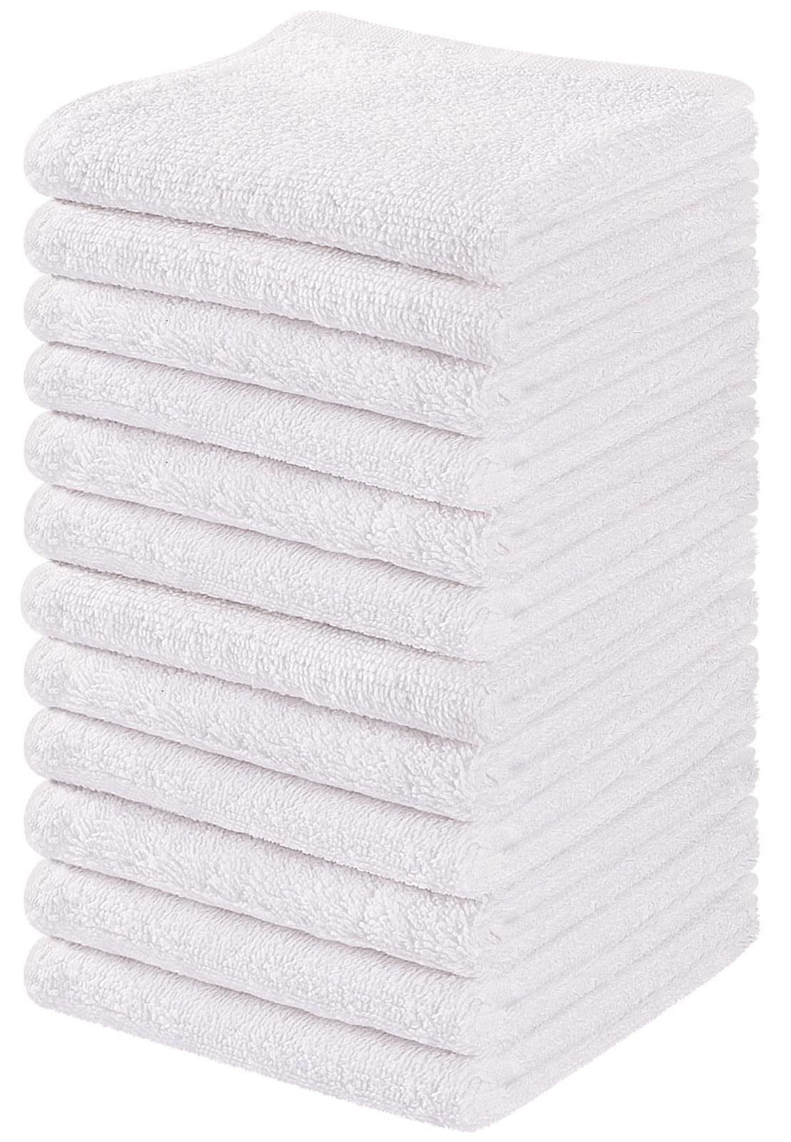 Towel and Linen Mart 100% Cotton White 6 Pack Bath Towel Set, Quick Dry, Super Absorbent, Light Weight, Soft Feel for Hotel, Spa and Bathroom (27 X 54)