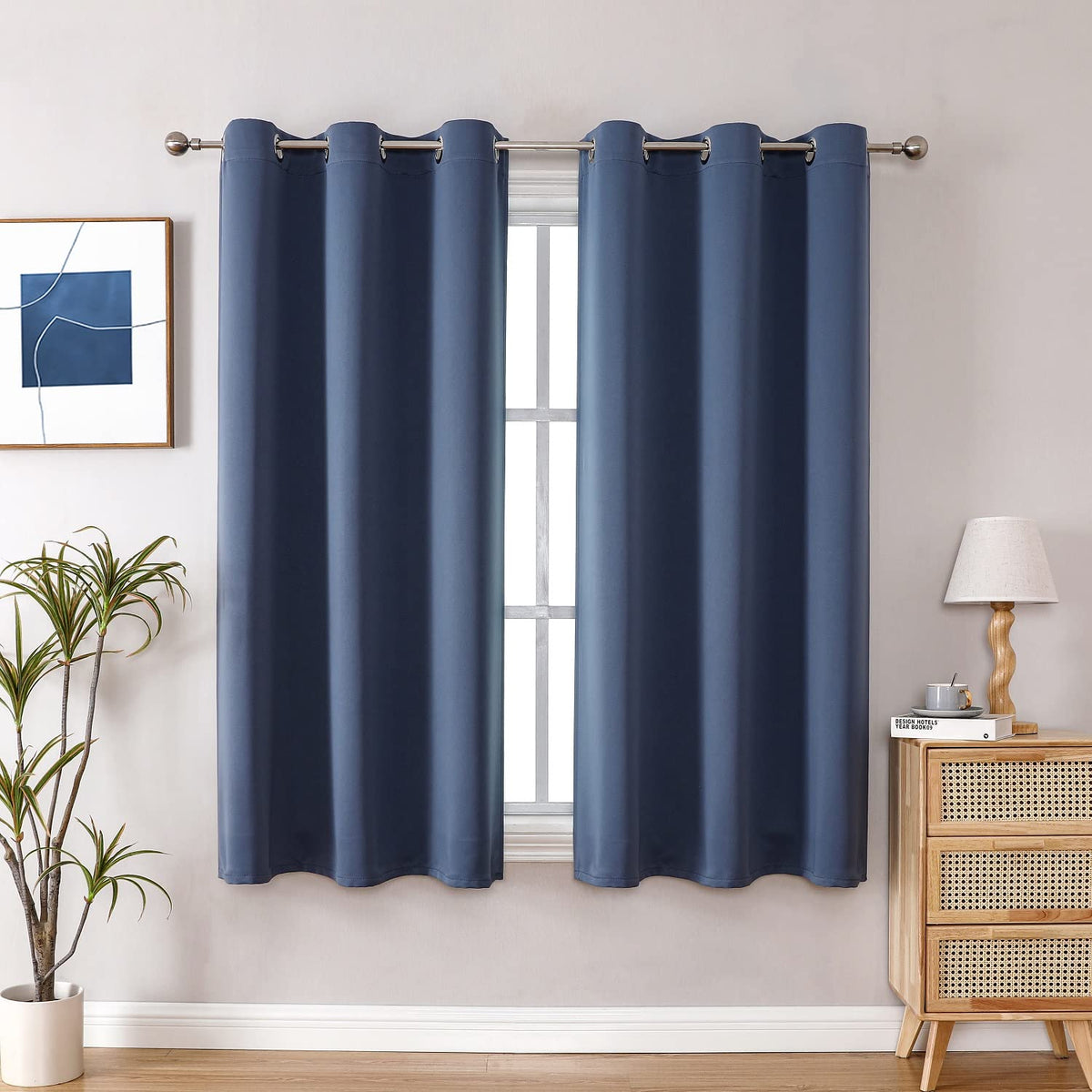 ChrisDowa 2-Panel Thermal Insulated Blackout Curtains