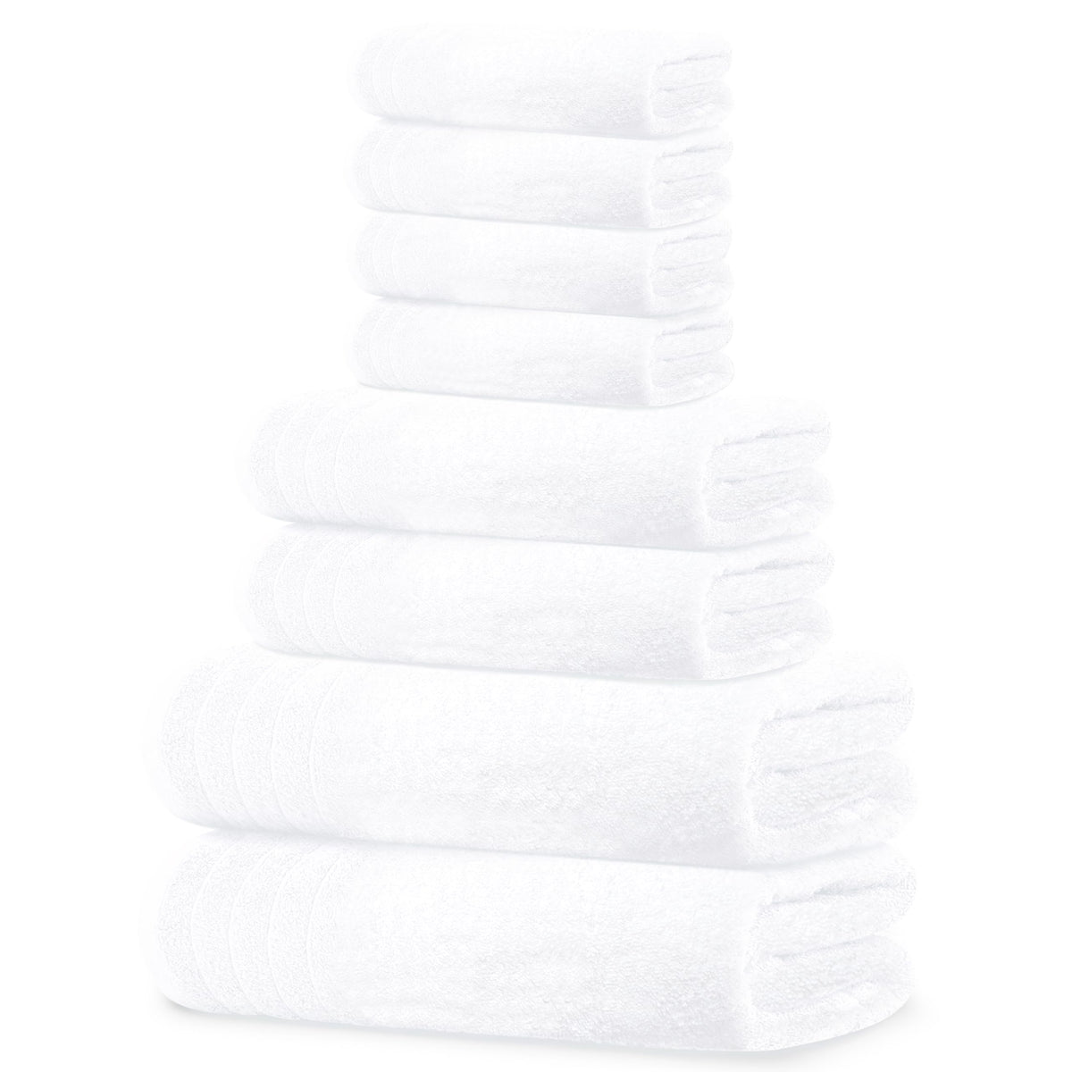 Tens Towels 8-Piece Lightweight Cotton Bathroom Towel Set