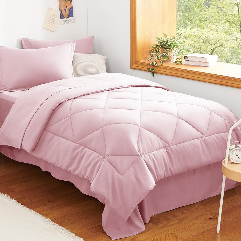CozyLux Comforter Set, Down Alternative Bedding Set with Sheets, 5/7 Pieces