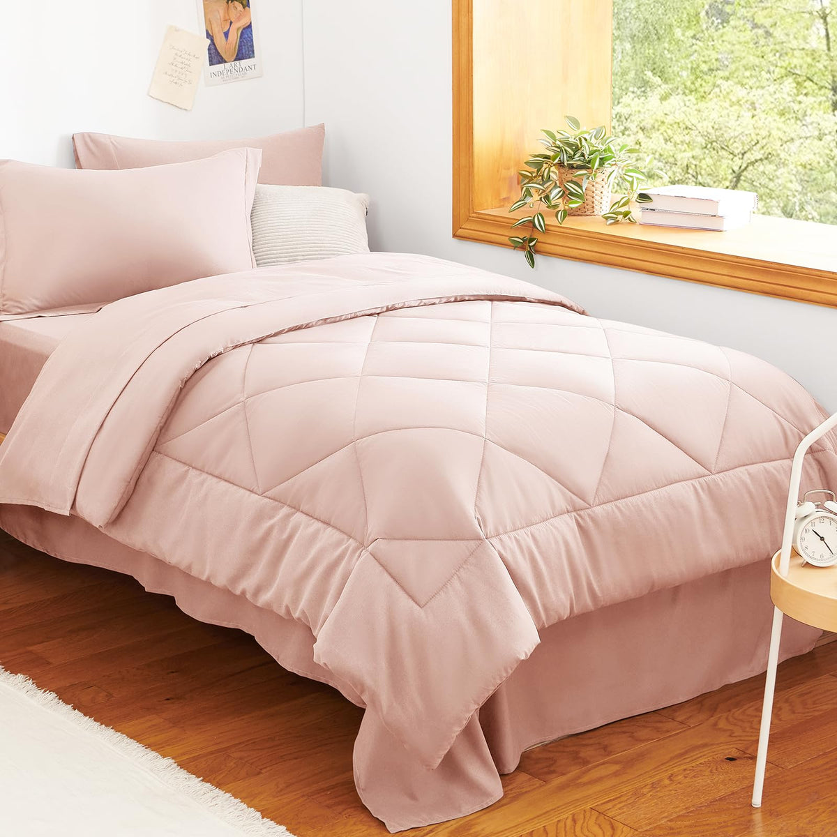 CozyLux Comforter Set, Down Alternative Bedding Set with Sheets, 5/7 Pieces