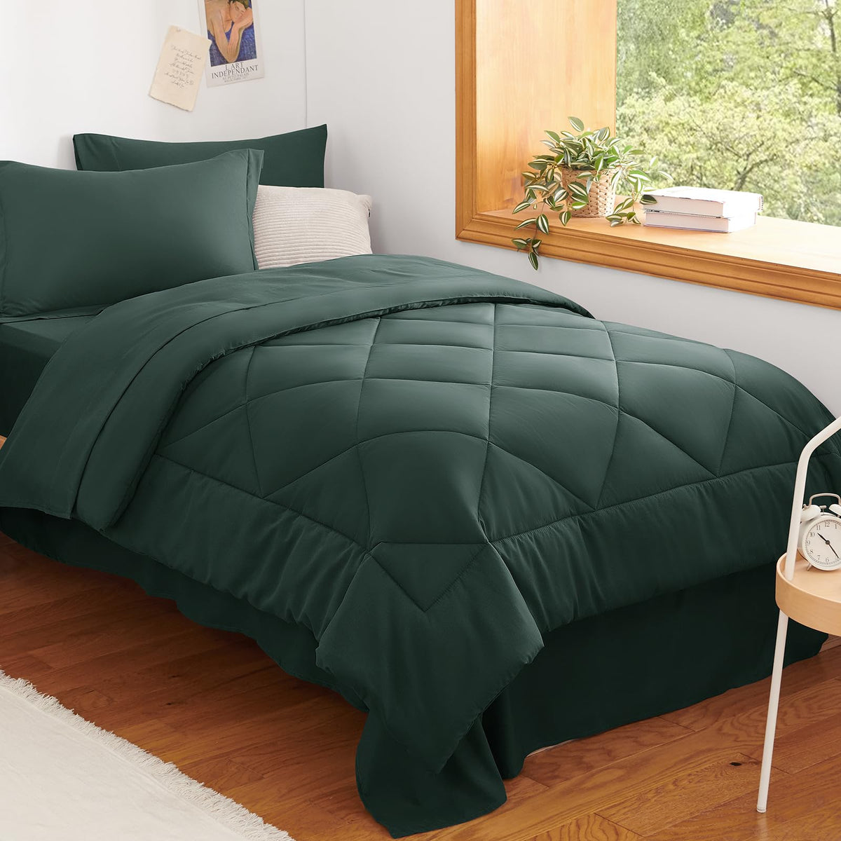 CozyLux Comforter Set, Down Alternative Bedding Set with Sheets, 5/7 Pieces