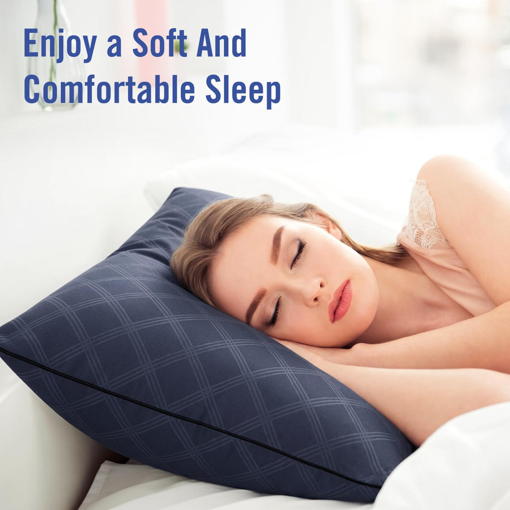 Vorouhals Hotel Collection Bed Pillows for Sleeping 2 Pack Cooling Pillows Set of 2 for Back, Stomach or Side Sleepers, Super Soft Down Alternative Microfiber Filled Pillows