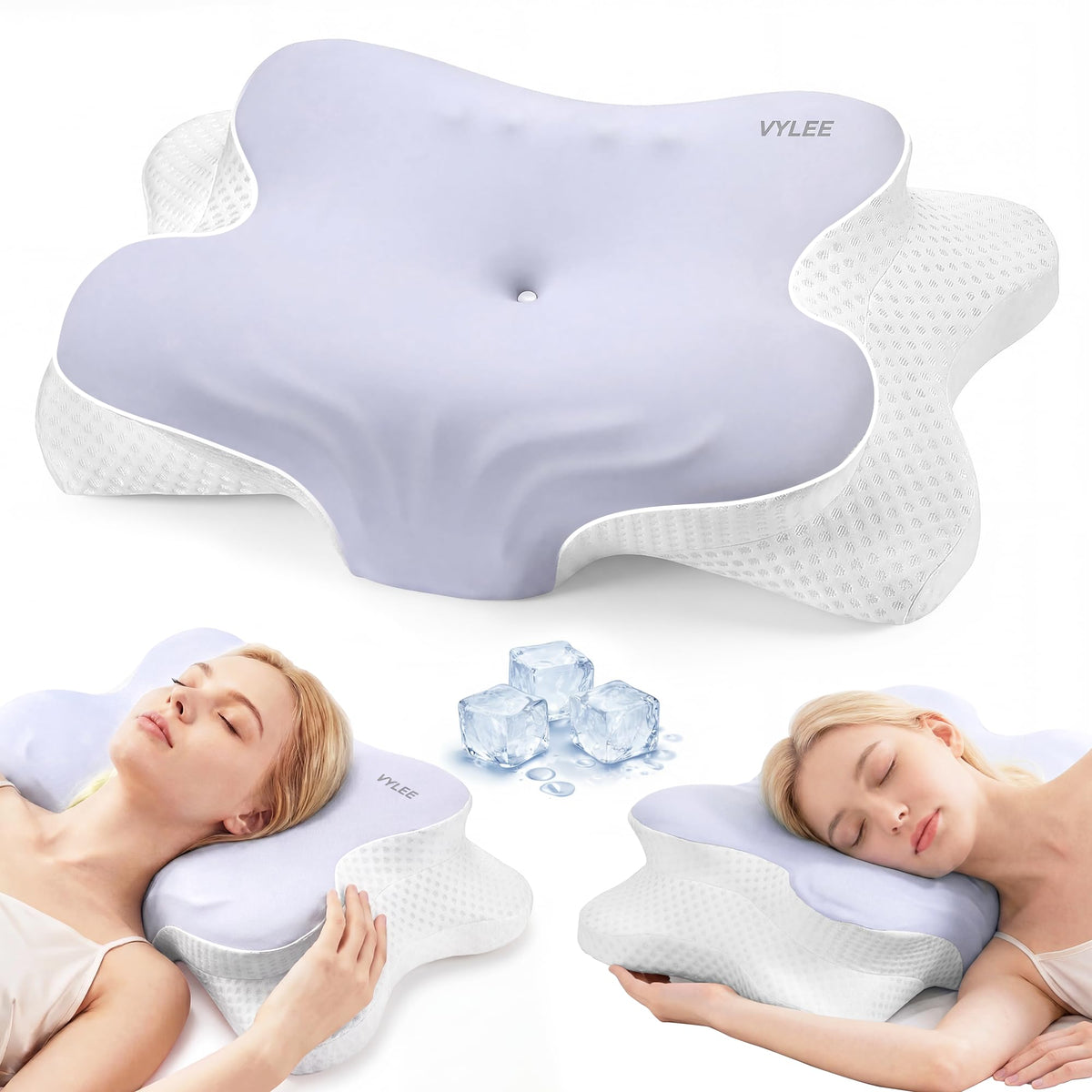 VYLEE Memory Foam Cervical Neck Support Contour Pillow