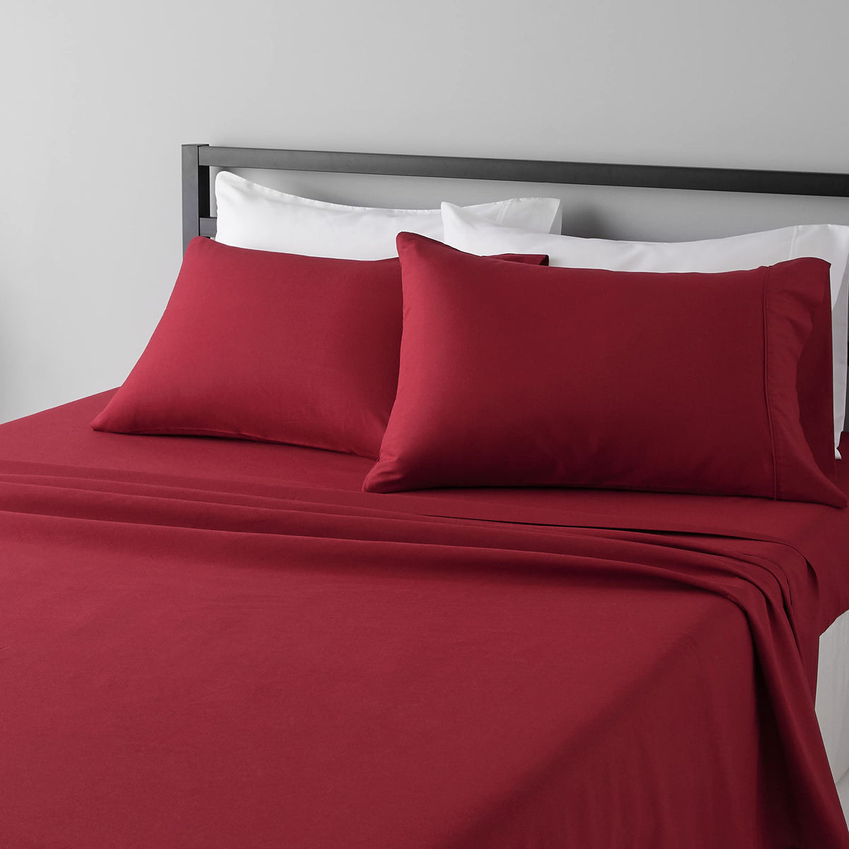 Amazon Basics Lightweight Super Soft Easy Care Microfiber 4-Piece Bed Sheet Set with 14-Inch Deep Pocket
