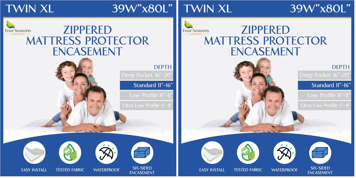 Waterproof Zippered Mattress Encasement Protector