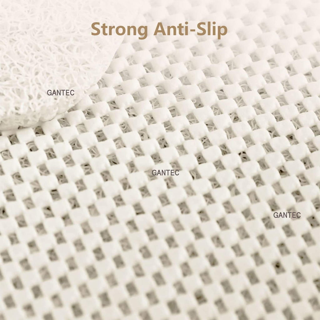 Triangular Shower Mat for Corner Shower, Comfortable Curved Shower Mat, Non-Slip PVC Bath Mat, Bathroom Rug with Drainage Holes(B,80x80cm(32x32inch))