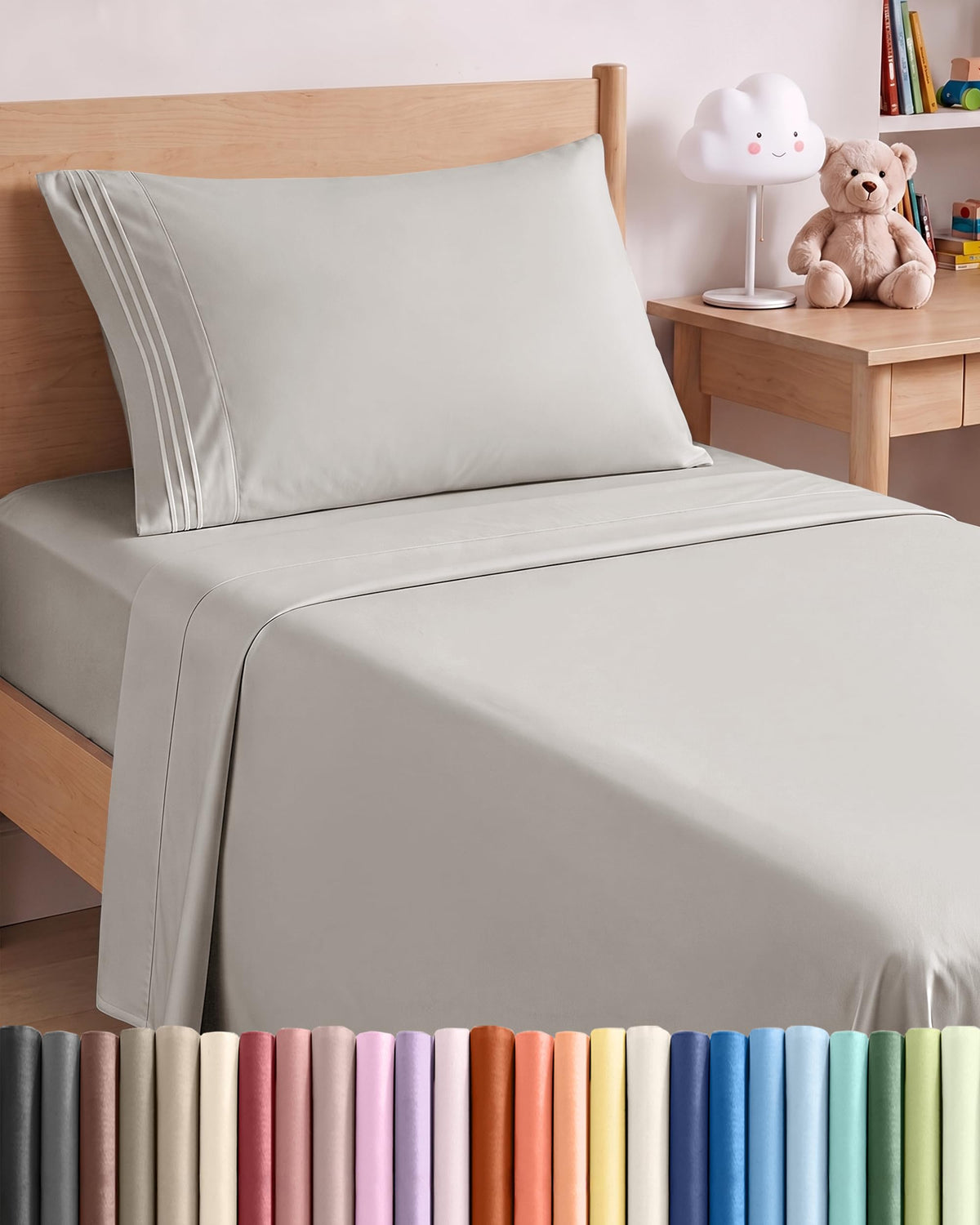 CGK Unlimited 4 Piece Sheet Set - Ultra-Soft, Breathable & Cooling Bed Sheets Set - Hotel Luxury Bedding for Women & Men with Deep Pockets - Wrinkle & Fade Free - Oeko-Tex