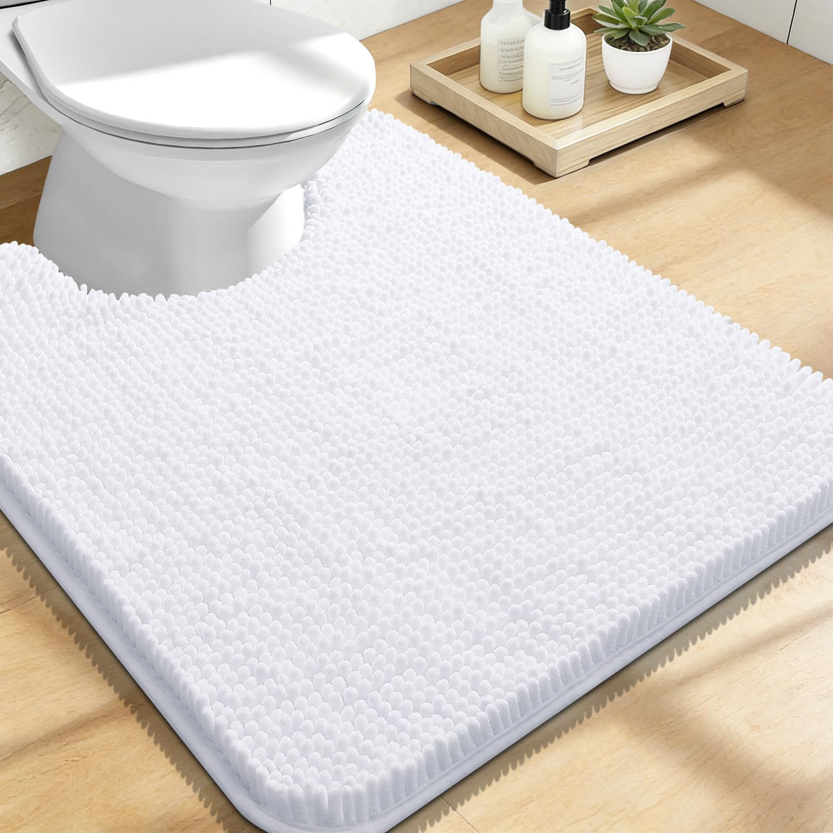 OLANLY Extra-Soft Absorbent Chenille Bathroom Rug Mat