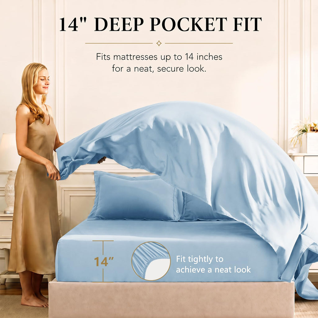 CozyLux Comforter Set, Down Alternative Bedding Set with Sheets, 5/7 Pieces