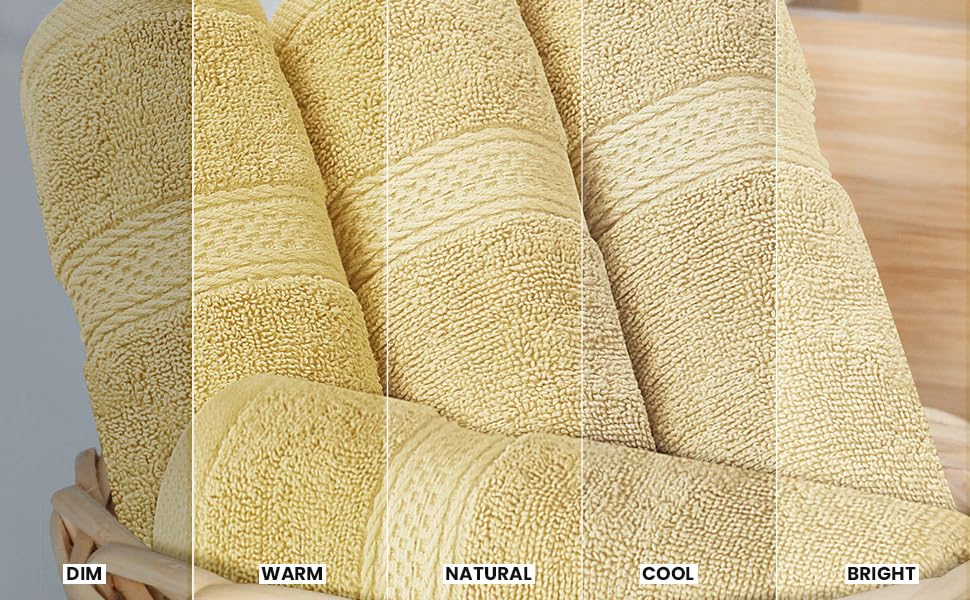 Utopia Towels 8-Piece Premium Towel Set, 2 Bath Towels, 2 Hand Towels, and 4 Wash Cloths, 600 GSM 100% Ring Spun Cotton Highly Absorbent Towels for Bathroom, Gym, Hotel, and Spa