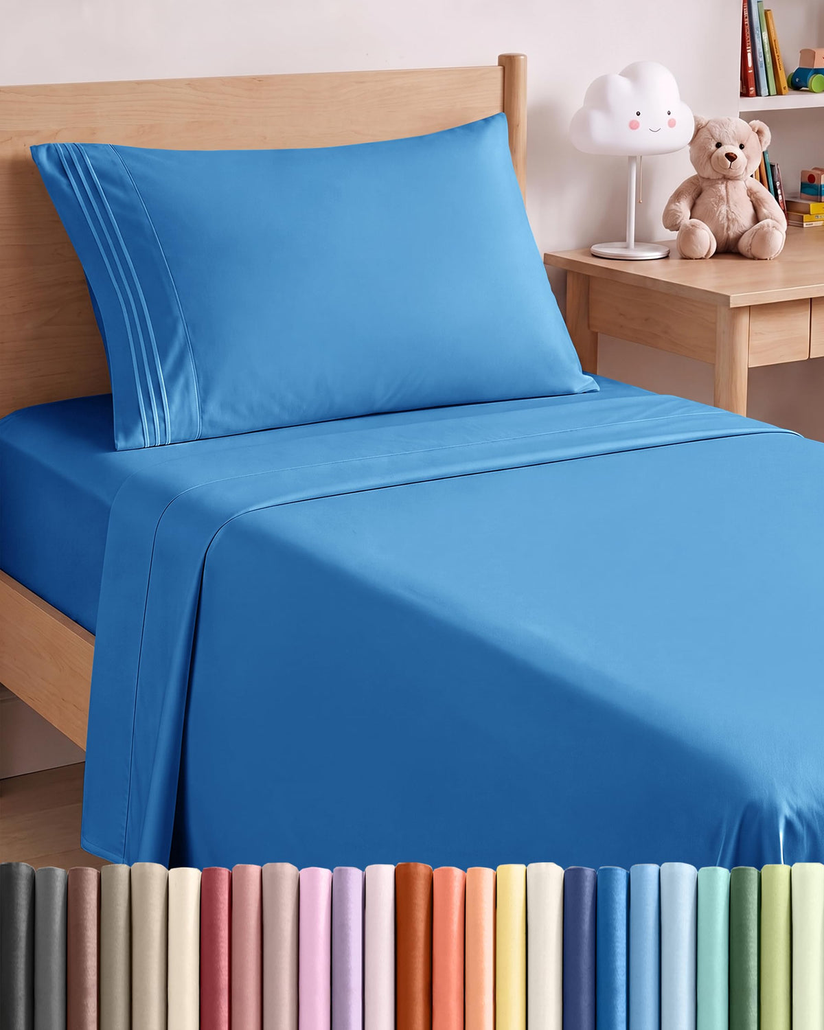 CGK Unlimited 4 Piece Sheet Set - Ultra-Soft, Breathable & Cooling Bed Sheets Set - Hotel Luxury Bedding for Women & Men with Deep Pockets - Wrinkle & Fade Free - Oeko-Tex