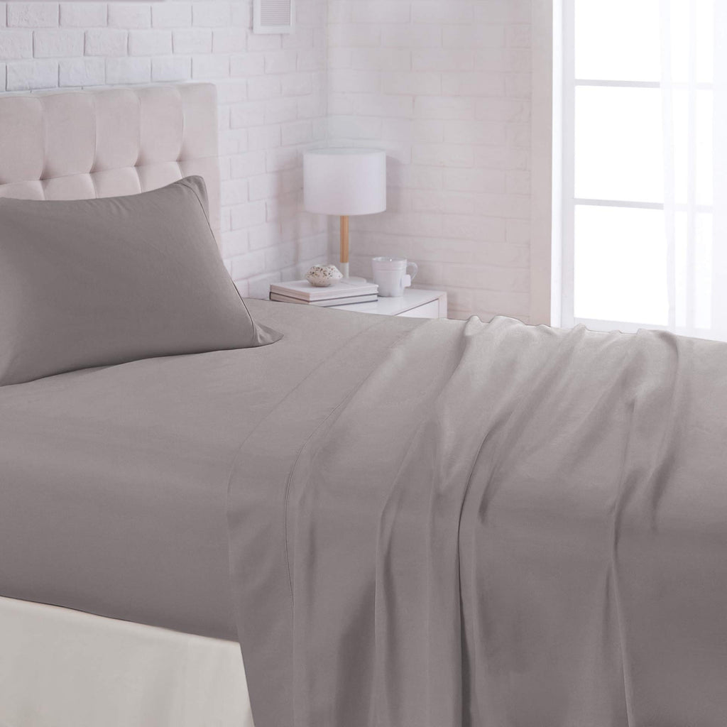 Amazon Basics Lightweight Super Soft Easy Care Microfiber 4-Piece Bed Sheet Set with 14-Inch Deep Pocket