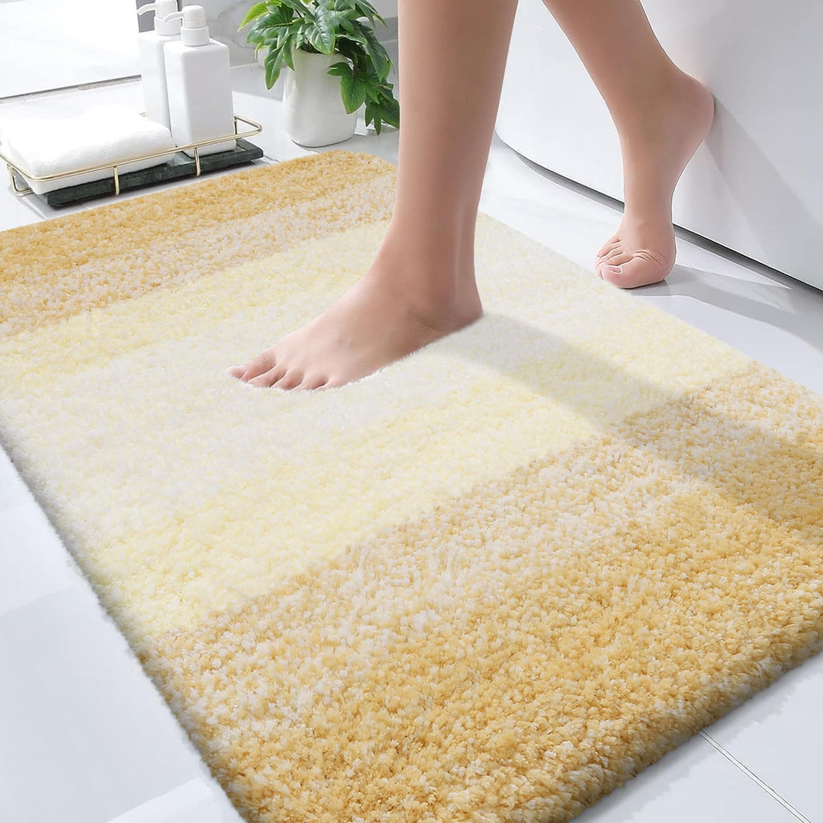 OLANLY Extra-Soft Absorbent Microfiber Bathroom Rug Mat