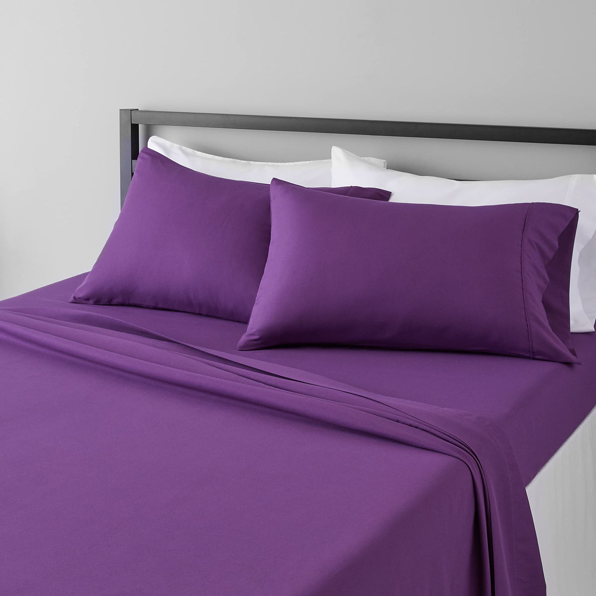 Amazon Basics Lightweight Super Soft Easy Care Microfiber 4-Piece Bed Sheet Set with 14-Inch Deep Pocket