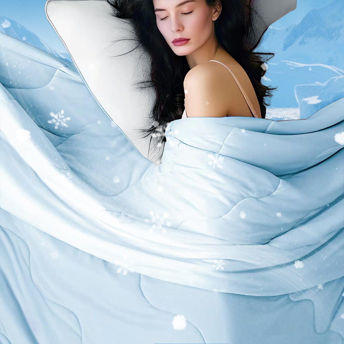 DOWNCOOL Lightweight Cooling Comforter for Hot Sleepers