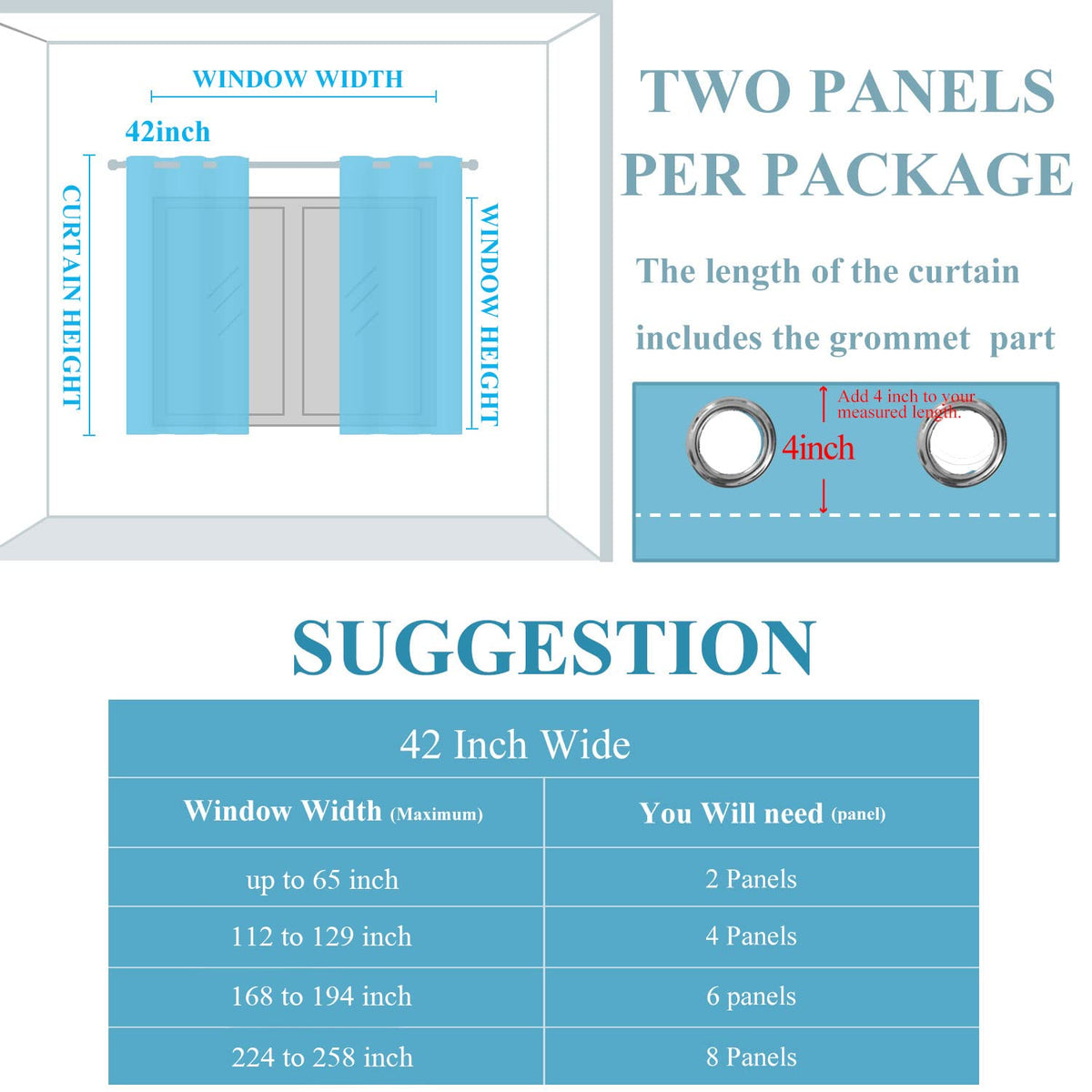 Estelar Textiler Ombre Blackout Curtains for Bedroom 2 Panels Set