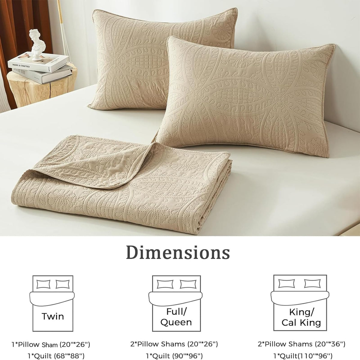 Akkialla Rose Floral Botanical All-Season Quilt Set